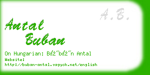 antal buban business card